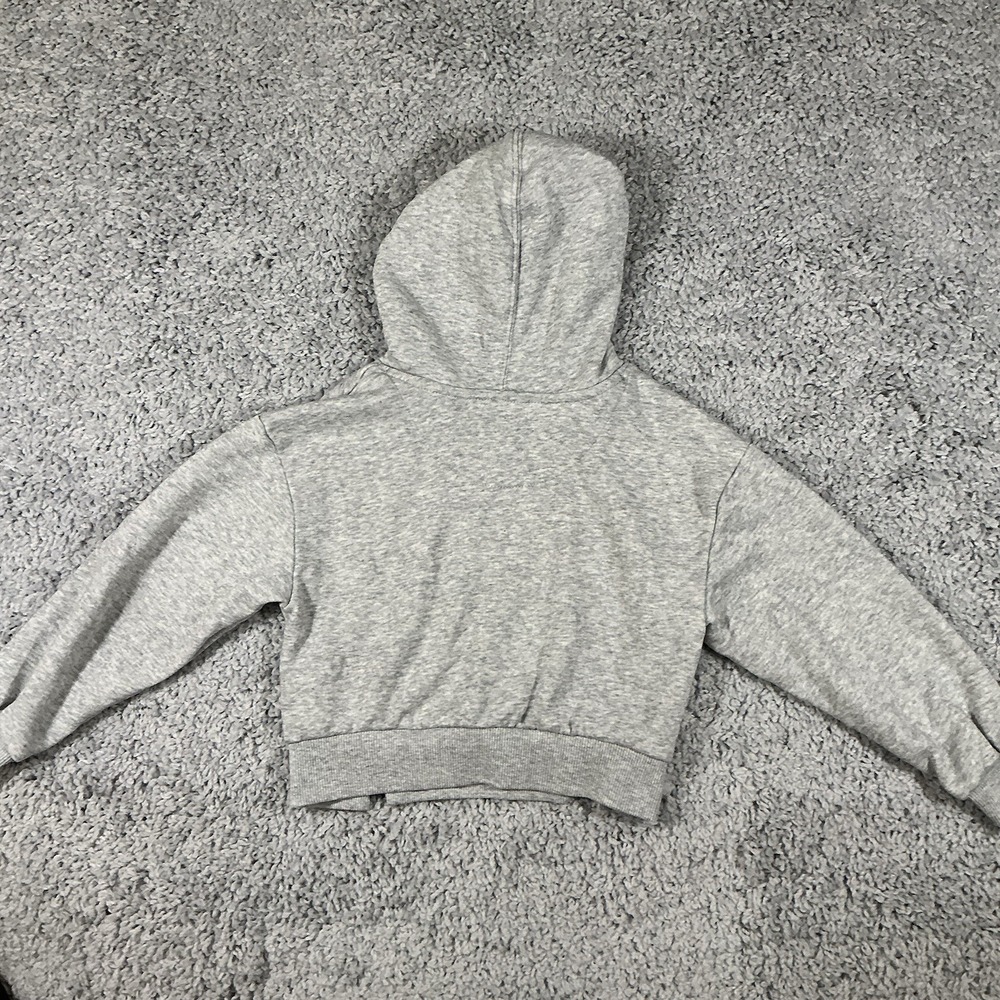 Nike Girls XS Gray Hoodie "Just Do It" Graphic Pullover Sweatshirt - Picture 16 of 16